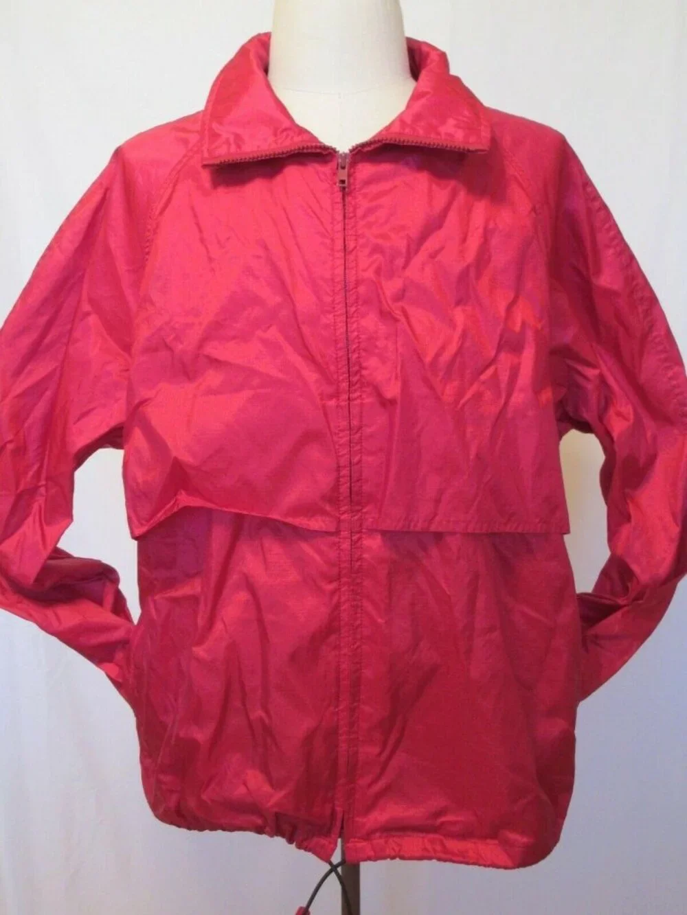 Eddie Bauer Men's Red Breathable Jacket Lined Waterproof Coated Size XL